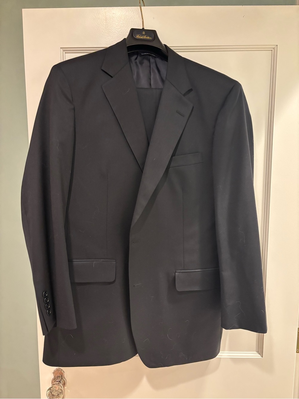 Brooks Brothers Men's Black Single-Breasted Suit Jacket